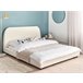 Beliani Cama de água Bouclé ROISEL 181x226 Creme