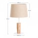 Candeeiro de mesa Pristino O91 Natural/ Branco