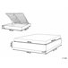 Beliani Cama com estrado Poliéster DINAN 147x214 Cinza Escuro