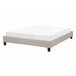 Beliani Cama com estrado Poliéster ROANNE 149x211 Bege