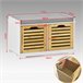 Banco de arrumação com almofadas e 2 cubos FSR23-K-WN SoBuy Natural/ Branco