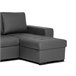 Chaise longue de pele sintética com cama HARRY Branco