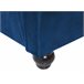 Beliani Cama com estrado Veludo AVALLON 192x233 Azul Marino