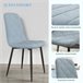 Conjunto de 4 Cadeiras Veludo sintético, espuma, aço HOMCOM Azul