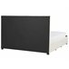 Beliani Cama com armazenamento Veludo LIEVIN 185x217 Creme
