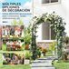 Arco para Jardim Aço Outsunny Preto