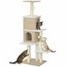 Arranhador para Gatos Aglomerado de Madeira, Pelúcia e Sisal Castanho
