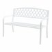 Banco de jardim exterior Opsasar de 3 lugares [casa.pro] 127x53 Branco