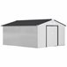 Abrigo de Exterior Aço Galvanizado e PP Outsunny Cinza