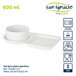 Conjunto de 2 tigelas de porcelana + prato brunch coleção VESSIA Branco