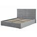 Beliani Cama com armazenamento Veludo LORIENT 177x216 Cinza Claro