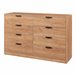 Aparador Varkaus com 8 gavetas MDF Carvalho