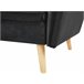 Beliani Sofá-cama Veludo BARDU Preto