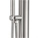 Sined ORISTANO Mini banhista exterior em aço inoxidável 316L com chuveiro de mão, Inox Cinza