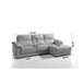 Chaise longue pele WILLY Cinza