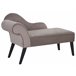 Beliani Chaise longue versão à esquerda Veludo BIARRITZ Cinza Escuro