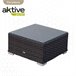 Conjunto de mobiliário de terraço sofá de canto modular com mesa Aktive Preto
