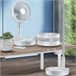 Ventoinha multifunções Klack com cabo e bateria, 3 velocidades Branco
