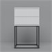 Mesa de centro STYLE 40cm com duas gavetas lacadas a branco Branco