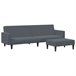 2 pcs conjunto de sofá - Sofás moduláveis Cinza Escuro