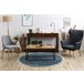 Tapete BERBER 9000 circulo Franjas berbere marroquino shaggy 120x120 Azul