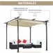 Pérgola de Jardim tecido de aço e poliéster Outsunny 300x300 Multicor