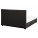 Beliani Cama com armazenamento Poliéster ROCHELLE 173x213 Cinza Escuro