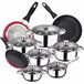 Bateria de cozinha 12 peças com jogo de patch Multicor