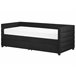 Beliani Cama de dia com arrumação Veludo MARRAY 98x214 Preto