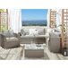 Beliani Conjunto lounge CONTARE Cinza Claro