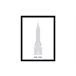 Pintura CHRYSLER BUILDING 40x30cm marca MARCOMUEBLE Branco/ Preto
