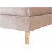 Beliani Cama continental Veludo MARQUISE 191x213 Rosa Talco