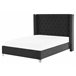 Beliani Cama Terciopelo LUBBON 189x215 Preto