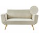Beliani Sofá-cama Bouclé SAARELA Creme