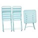 Conjunto de mesa e cadeiras dobráveis para exterior Mia Azul