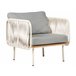 Beliani Conjunto lounge SENISE Cinza