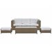 Beliani Conjunto lounge Ratan sintético BELLUNO Branco