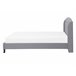 Beliani Cama com estrado Poliéster BORDEAUX 149x221 Cinza Claro