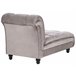 Beliani Chaise longue Poliéster LORMONT Cinza Escuro