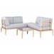 Beliani Conjunto lounge RIMA III Cinza