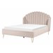 Beliani Cama com estrado Poliéster AMBILLOU 157x214 Bege