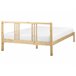 Beliani Cama Madera de pino VANNES 147x209 Branco