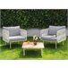 Beliani Conjunto lounge SENISE Branco/cinza