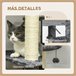 Arranhador para Gatos Aglomerado de Madeira, poliéster e Sisal Cinza