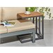 Beliani Mesa de jardim MESSINA 60x35 Preto/ Madeira