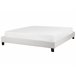 Beliani Cama com estrado Poliéster ROANNE 190x213 Cinza Claro