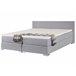 Beliani Cama continental Poliéster PRESIDENT 190x210 Cinza Claro