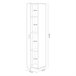 Armário multifunções 1 porta 41 Branco/cinza