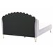 Beliani Cama com estrado Veludo AMBILLOU 177x214 Bege