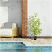 Bambú Artificial PE, PP, Cimento Outsunny, casa - decoração Verde